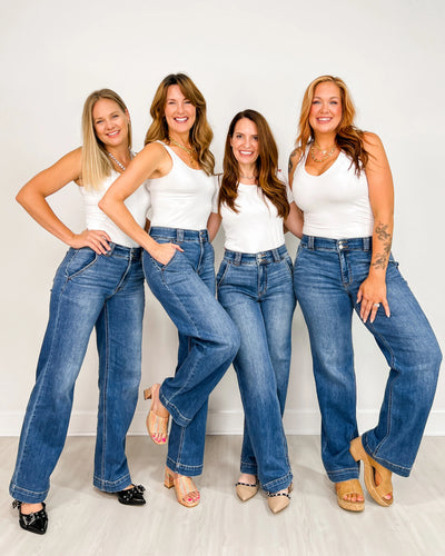 LuxeLane™ Wide Leg Jeans