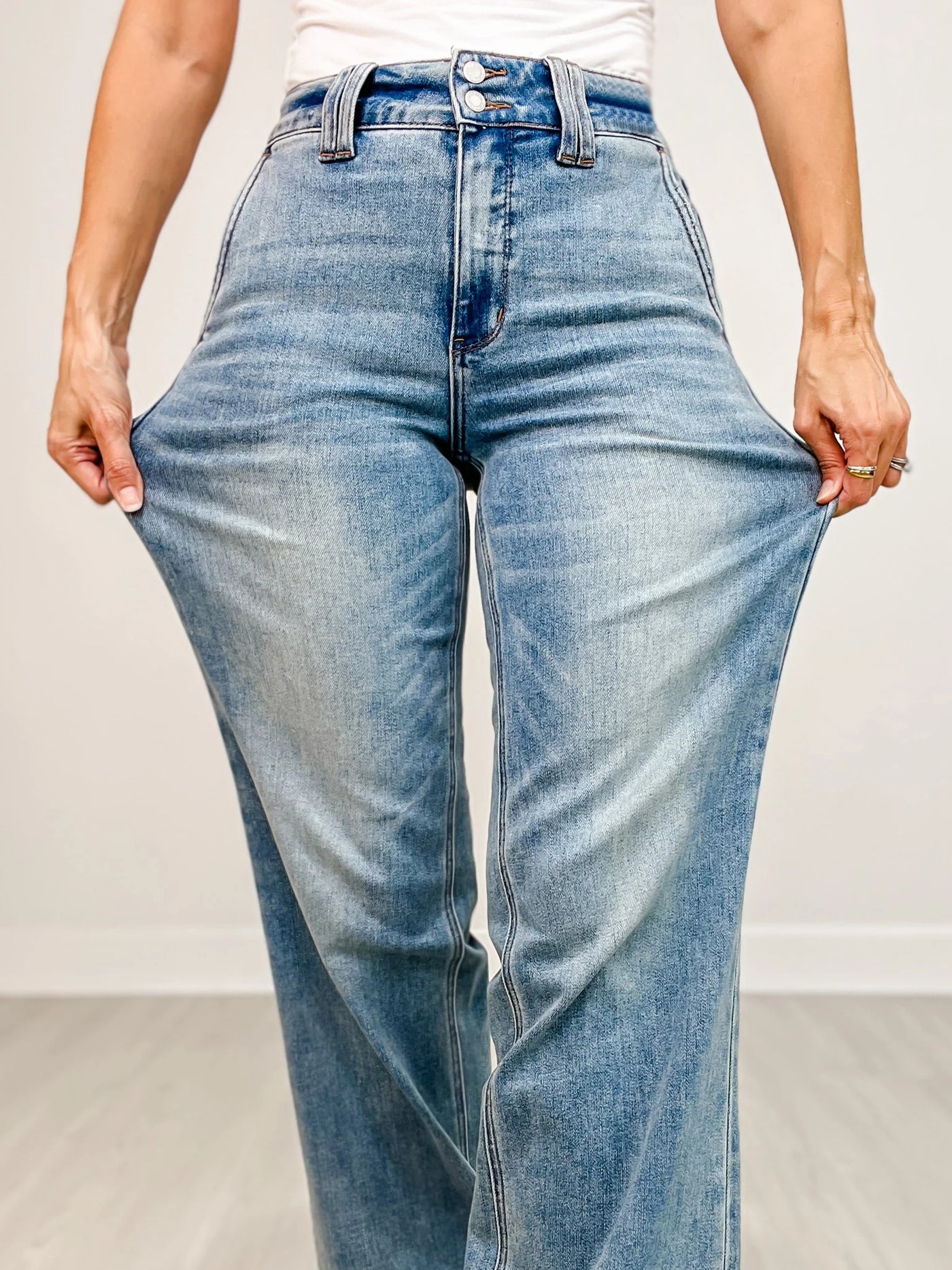 LuxeLane™ Wide Leg Jeans