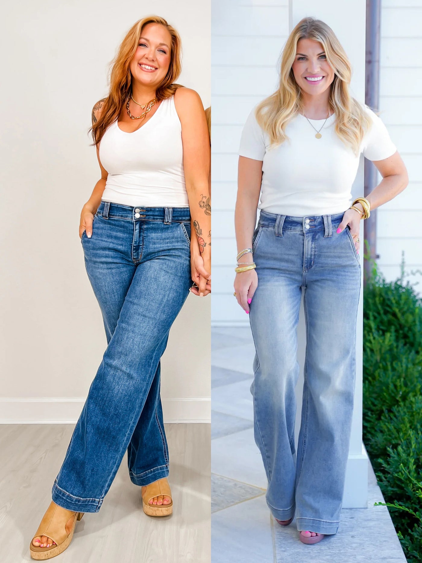 LuxeLane™ Wide Leg Jeans