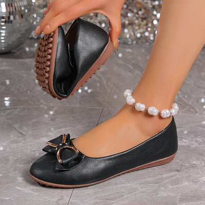 ShineStep™ Women’s Rhinestone Buckle Flats