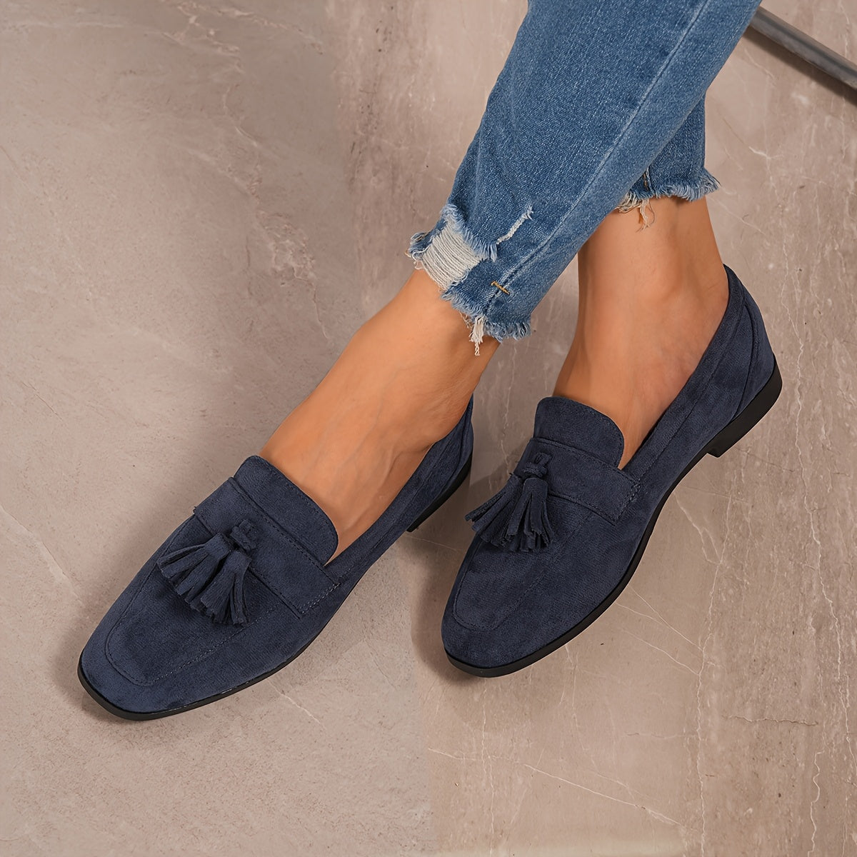 TasselEase™ Women’s Slip-On Flats
