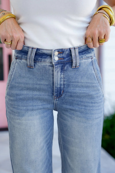 LuxeLane™ Wide Leg Jeans