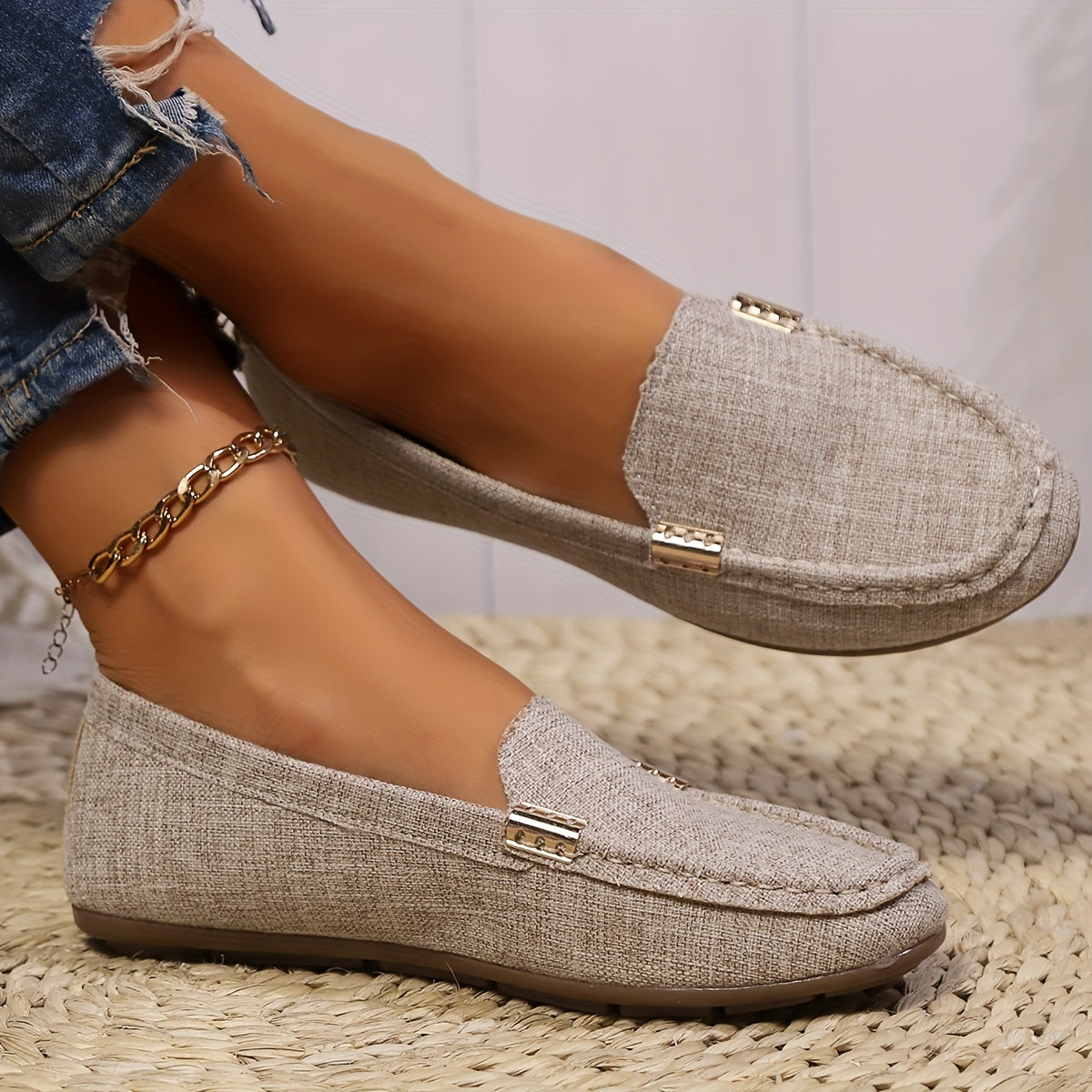 StripeEase™ Women’s Chic Slip-On Flats