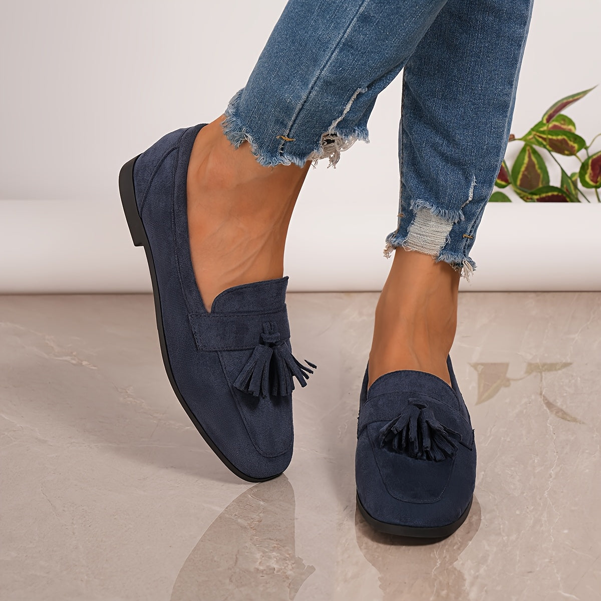 TasselEase™ Women’s Slip-On Flats
