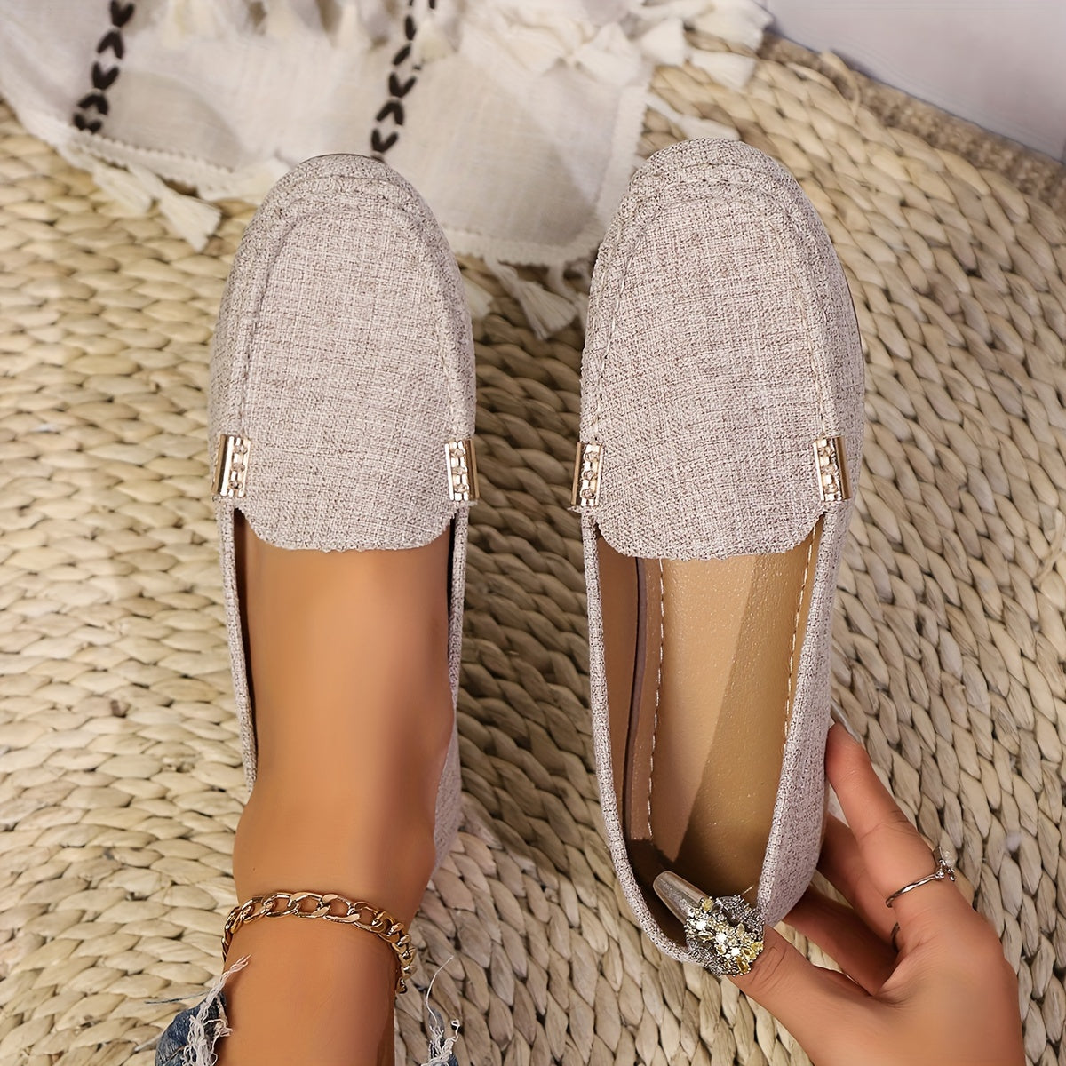 StripeEase™ Women’s Chic Slip-On Flats