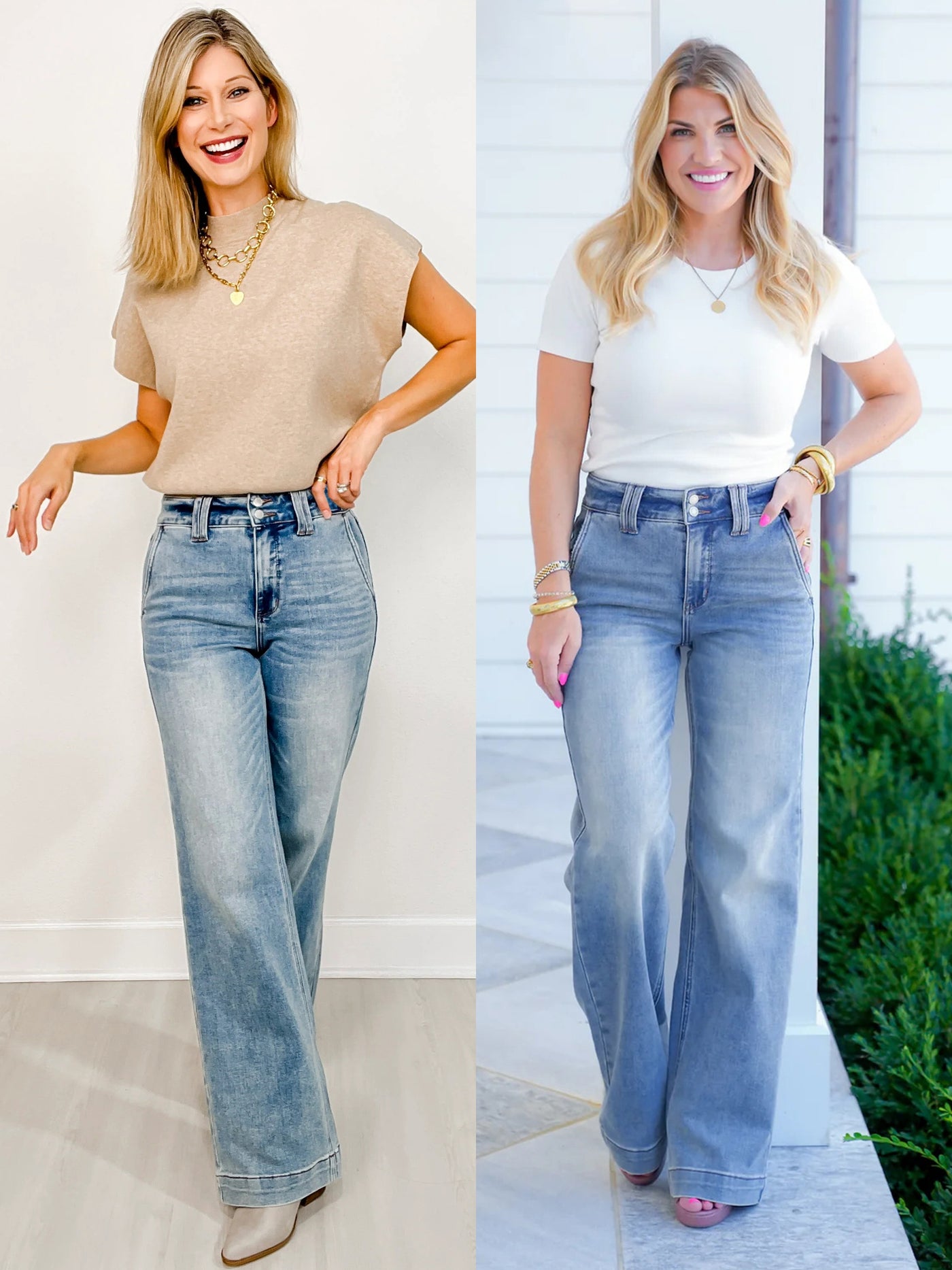 LuxeLane™ Wide Leg Jeans