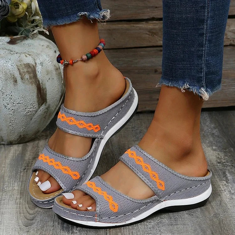 OrthoStride™ | Leather Orthopedic Arch Support Sandals