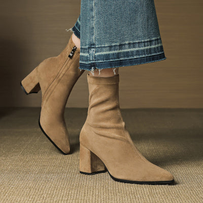 AloraLuxe™ – Genuine Suede Boots