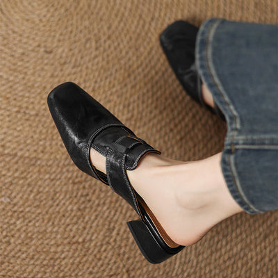 IvoraLuxe™ – Premium Leather Mules