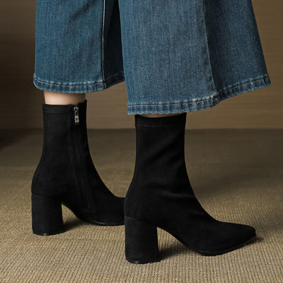 AloraLuxe™ – Genuine Suede Boots