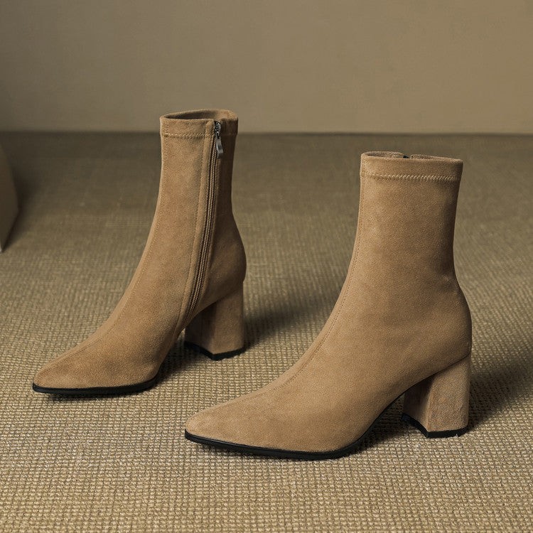 AloraLuxe™ – Genuine Suede Boots