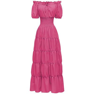 AIZA™ – Classic Corset Long Retro Maxi Dress