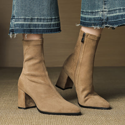 AloraLuxe™ – Genuine Suede Boots