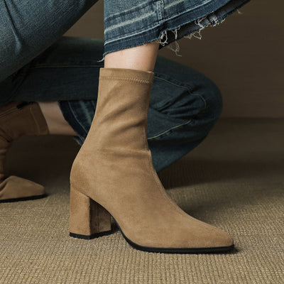 AloraLuxe™ – Genuine Suede Boots