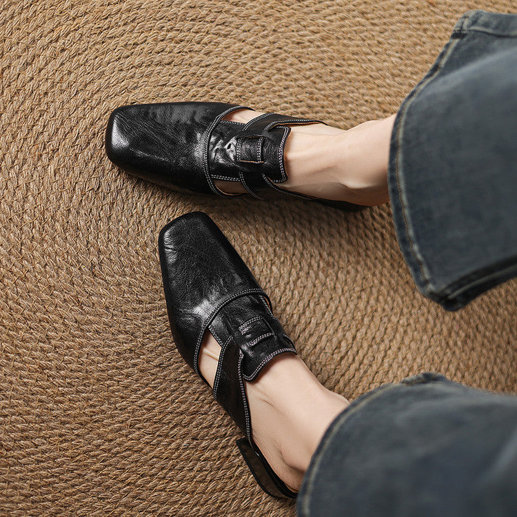 IvoraLuxe™ – Premium Leather Mules