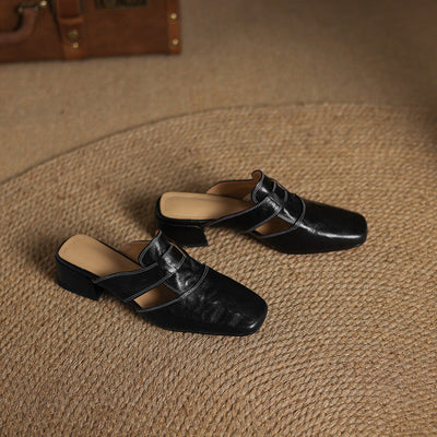 IvoraLuxe™ – Premium Leather Mules