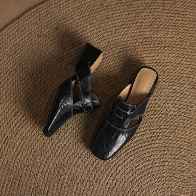 IvoraLuxe™ – Premium Leather Mules