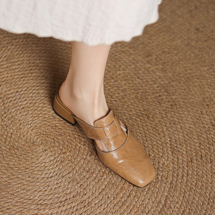 IvoraLuxe™ – Premium Leather Mules