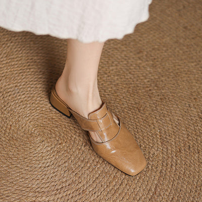 IvoraLuxe™ – Premium Leather Mules