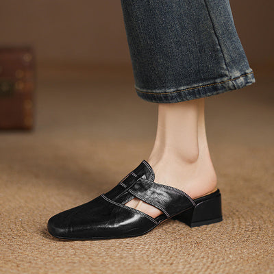 IvoraLuxe™ – Premium Leather Mules