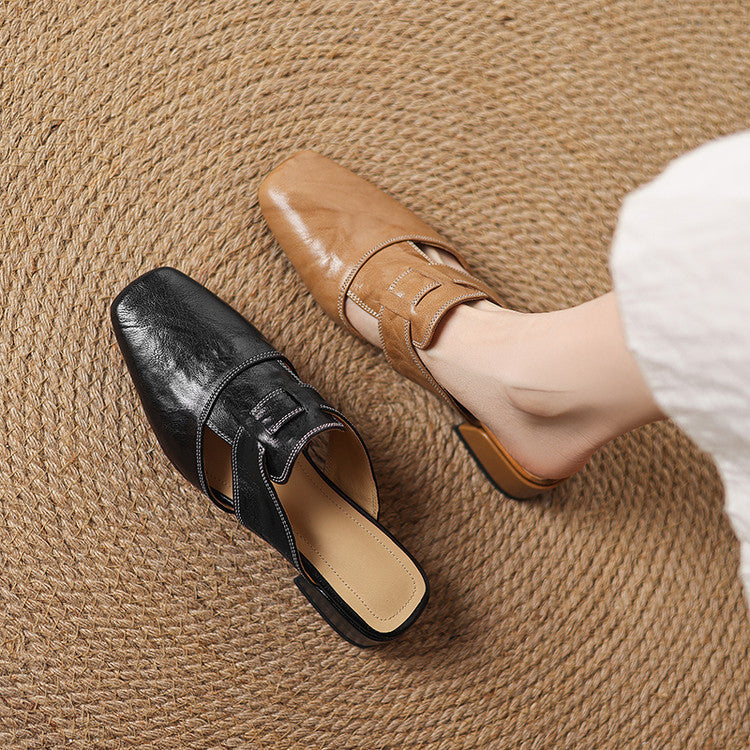 IvoraLuxe™ – Premium Leather Mules