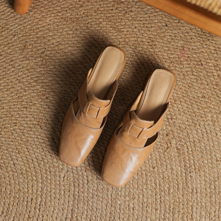 IvoraLuxe™ – Premium Leather Mules