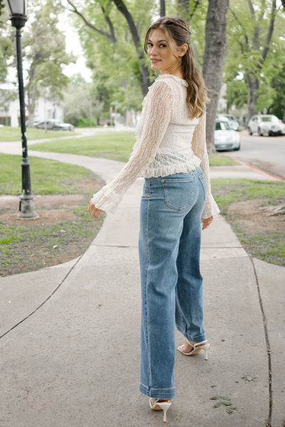 LuxeLane™ Wide Leg Jeans