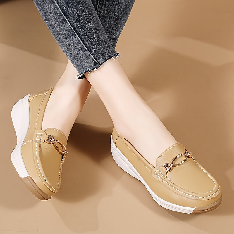 VOLINTER™ Women’s Platform Moccasin Loafers