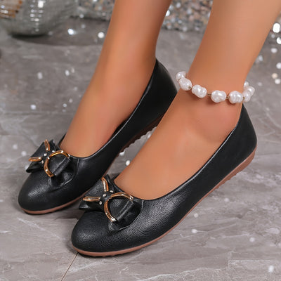 ShineStep™ Women’s Rhinestone Buckle Flats