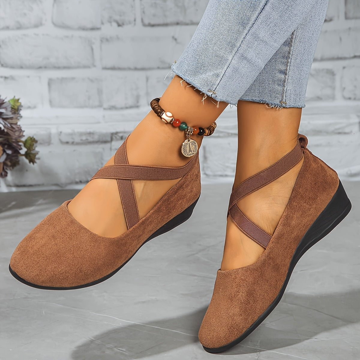 Elegancia™ Women’s Slip-On Dance Flats