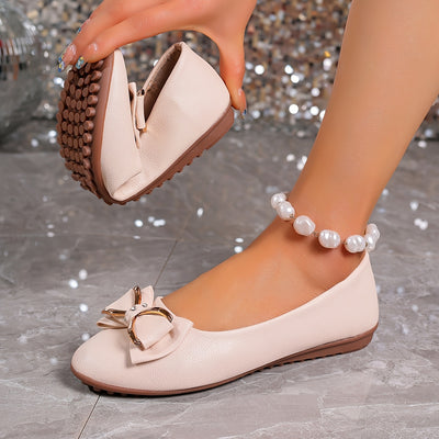 ShineStep™ Women’s Rhinestone Buckle Flats