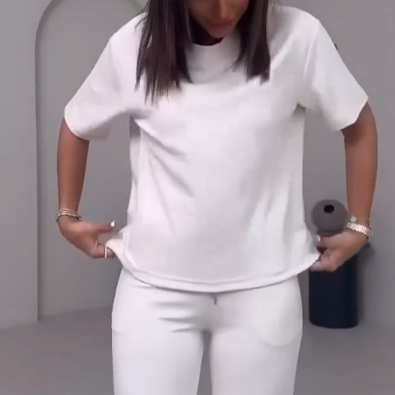 Korting™ | Women’s Short Sleeve Top & Pants Two-Piece Set