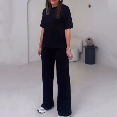 Korting™ | Women’s Short Sleeve Top & Pants Two-Piece Set